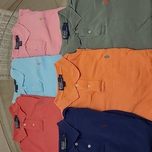Lot of 6 Polo Ralph Lauren L Polo Shirts